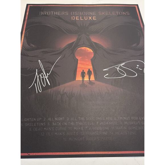 BROTHERS OSBORNE Skeletons Deluxe 18"x24" Poster #160/260 Signed Autographed - Picture 9 of 9
